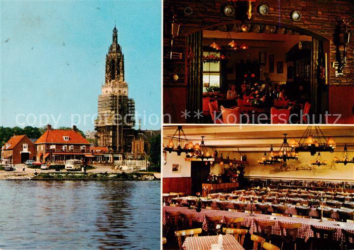 Rhenen Hotel Cafe Restaurant Stichse Oever Gastraum Festsaal Kirche