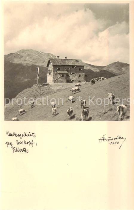 Rastkogelhuette 2126m Zillertal AT mit Rosskopf