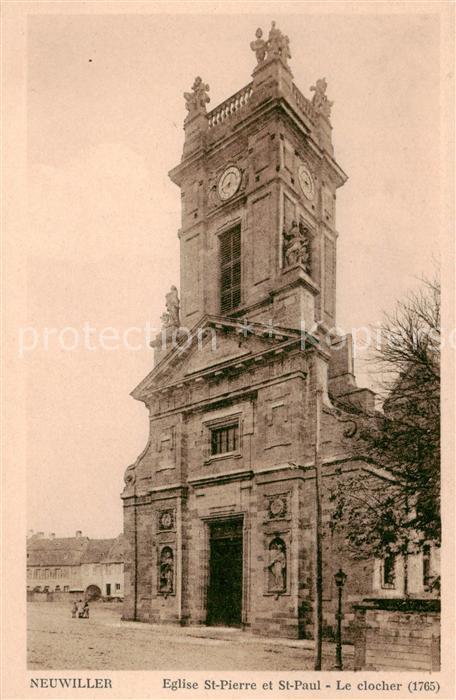 Neuwiller Mulhouse 68 Alsace Eglise St Pierre et St Paul Le clocher