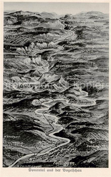 Tuttlingen Donautal aus der Vogelschau