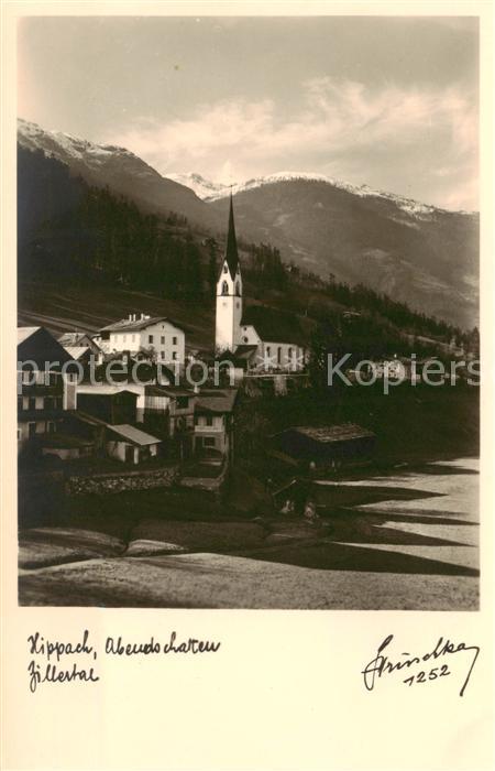 Hippach Tirol AT Panorama mit Kirche