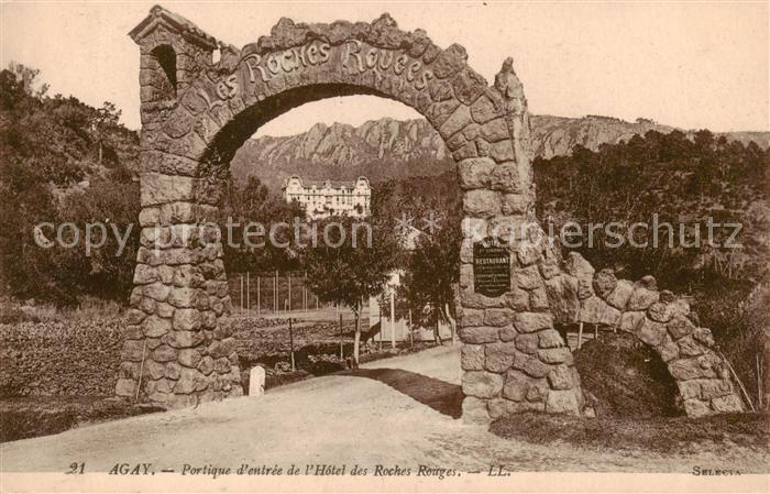 Agay 83 Var Portique d’entree de l’Hotel des Rocher