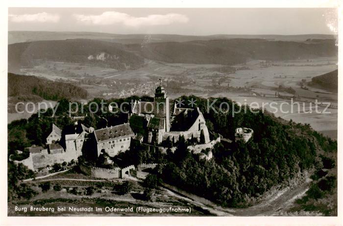 Neustadt Odenwald Burg Breuberg Fliegeraufnahme