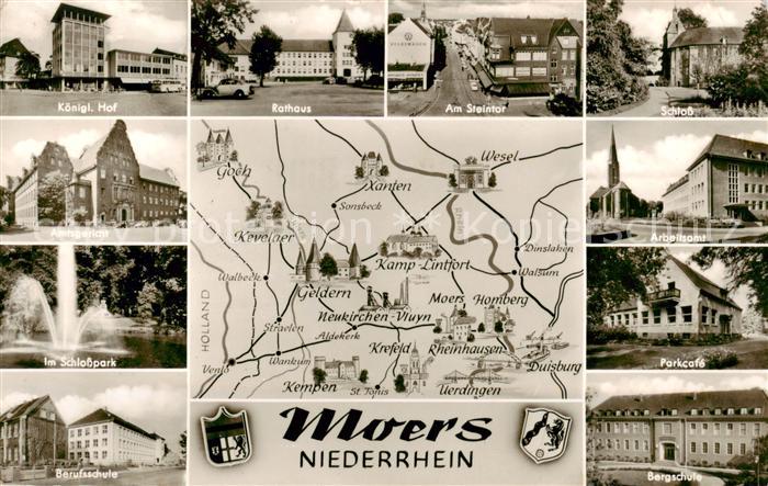 Moers Moers Kgl Hof Rathaus Steintor Schloss Amtsgericht Schlosspak Berufsschule