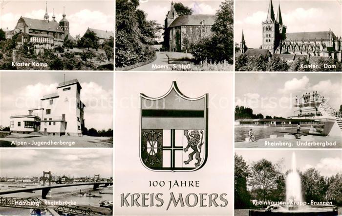 Moers Moers Kloster Kamp Schloss Alpen Jugendherberge Homberg Rheinbruecke Xante