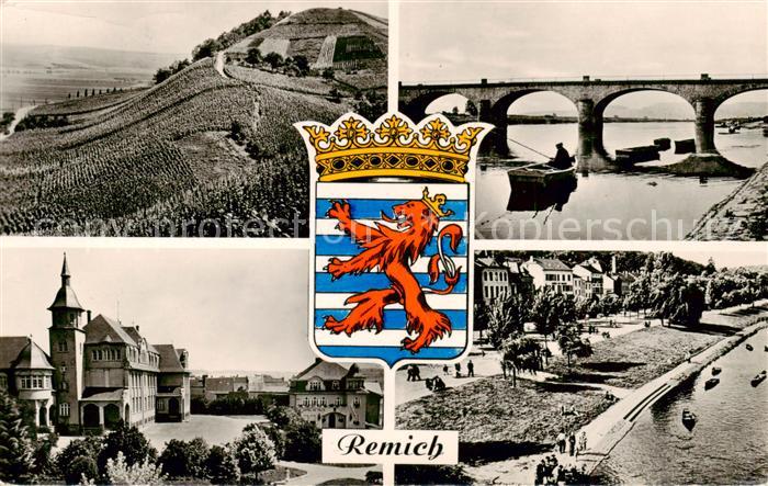 Remich Les Vignobles Au bord de la Moselle Ecole et la Mairie La Moselle