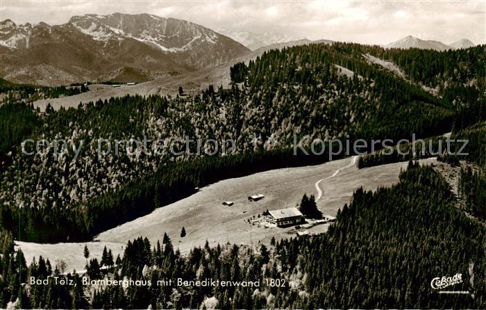 Bad Toelz Blomberghaus mit Benediktenwand Fliegeraufnahme