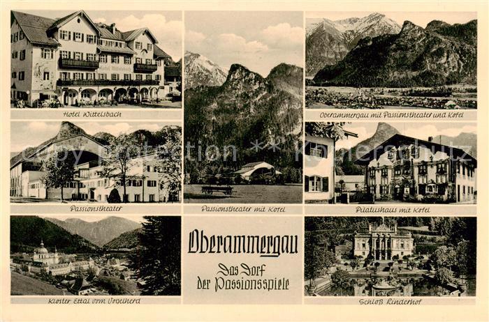 OBERAMMERGAU Bayern Hotel Wittelsbach Passionstheater Kloster Ettal Passionsthea