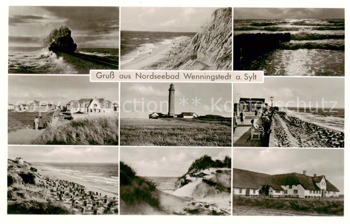 Wenningstedt Sylt Sturm Steilkueste Duenen Leuchtturm Inselgasthaus