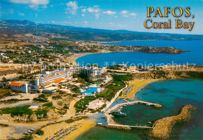 Pafos Paphos Coral Bay Fliegeraufnahme
