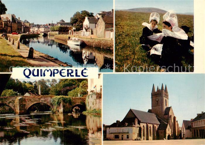 Quimperle 29 Finistere La Basse Ville et la Haute Ville Jeune fille de Quimperle