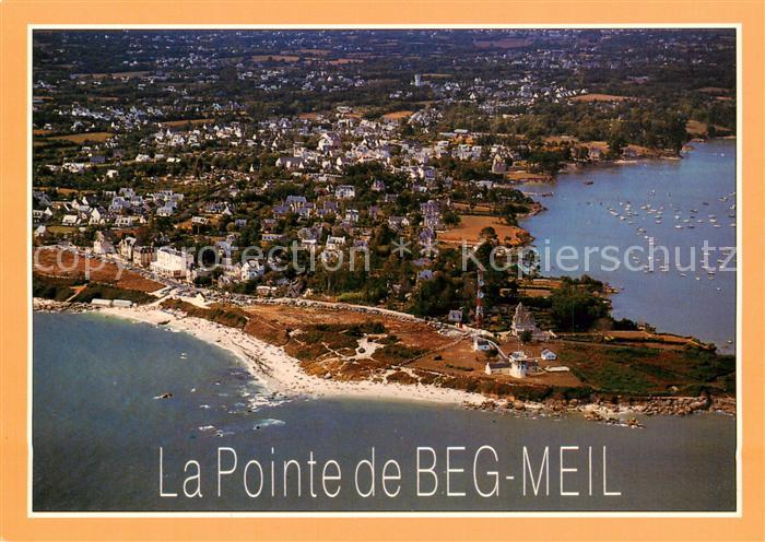 Fouesnant Beg Meil La plage des Dunes Vue aerienne