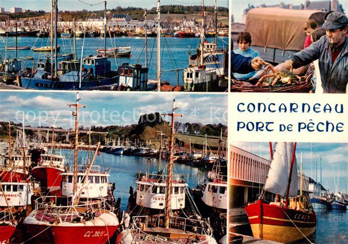 Concarneau 29 Finistere Le port de peche et son animation