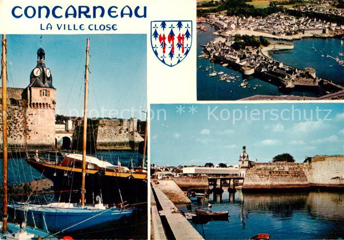 Concarneau 29 Finistere La ville close Les remparts Deux petits ponts Tour de l