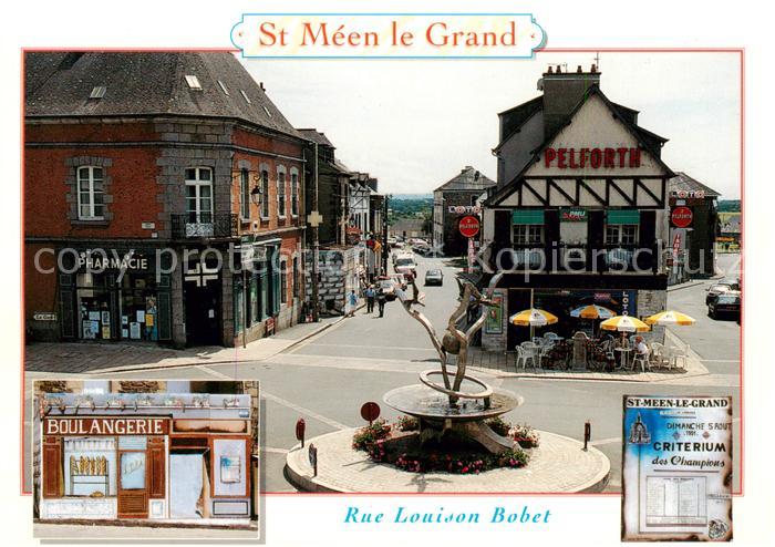 St-Meen-le-Grand 35 La rue Louison Bobet Boulangerie Maison naturale