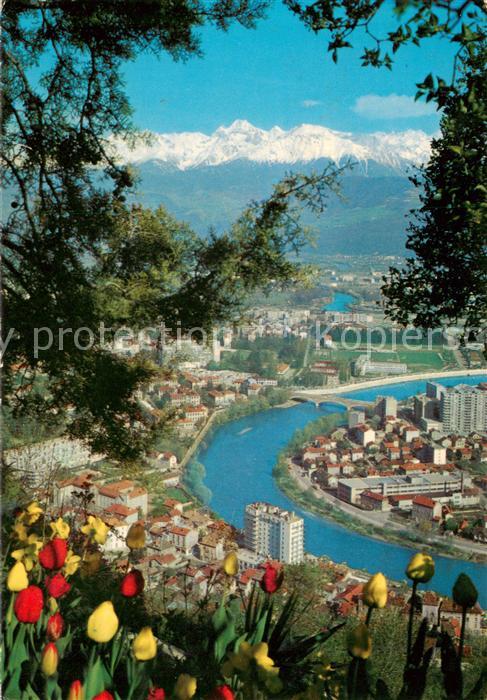 Grenoble 38 Isere a l’Ile Verte et la chaine de Bel