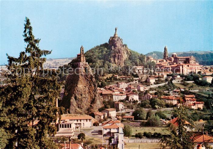 Le Puy  en-Velay 43 Haute-Loire Vue generale Chapelle St Michel Rocher Corneille