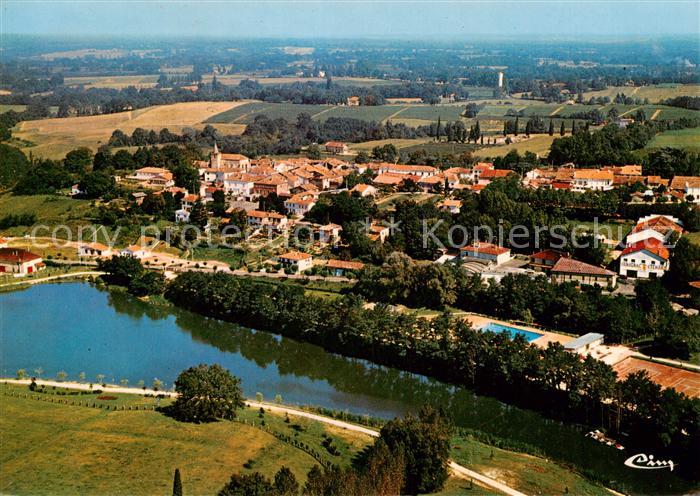 Castelnau-d Auzan 32 Gers Vue generale aerienne Son lac et sa base de plein air