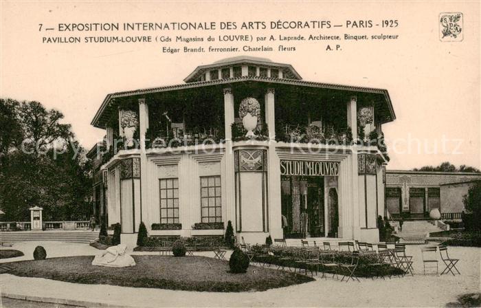 Exposition Arts Decoratifs Paris 1925 Pavillon Studium Louvre