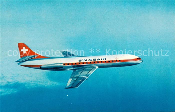 Flugzeuge Zivil Schweiz Caravelle Jet