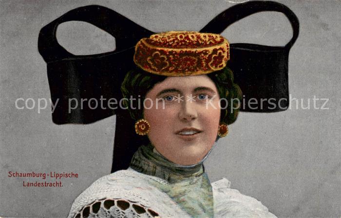 Schaumburger Land Lippische Landestracht Litho