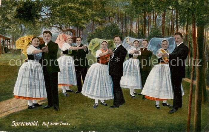 Spreewald Region Auf zum Tanz Litho