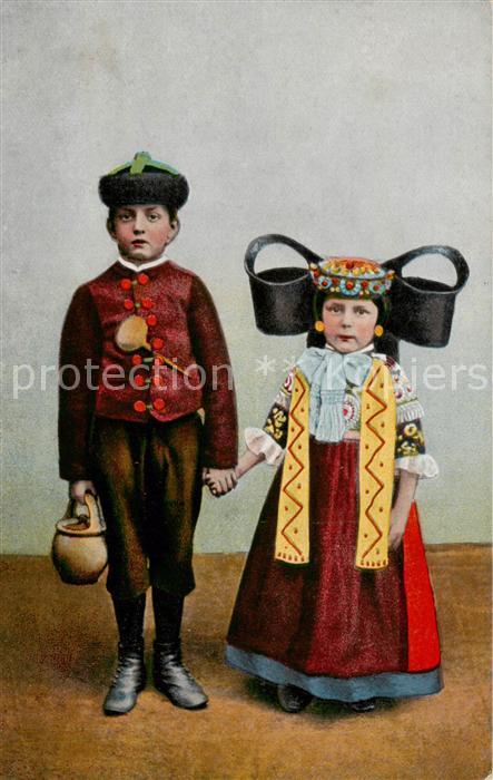 Schaumburg-Lippe Kinder Volkstrachten und Umgegend