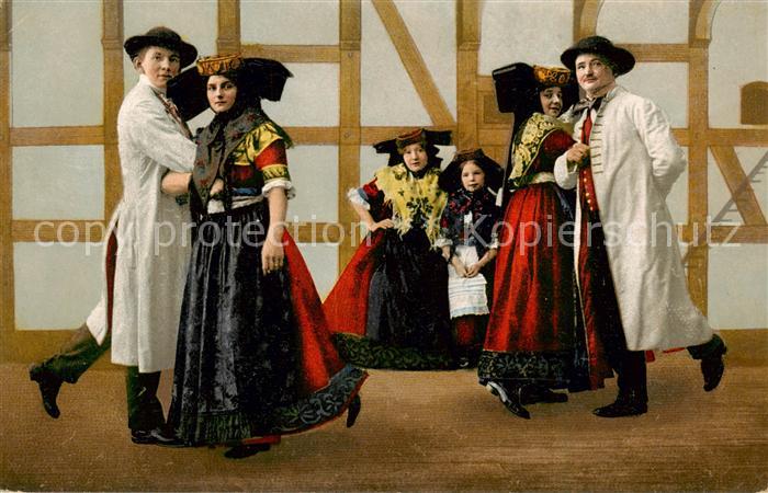 Schaumburg-Lippe Landestrachten Tanz Litho