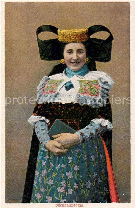 Schaumburg-Lippe Volkstrachten Bueckeburgerin Litho