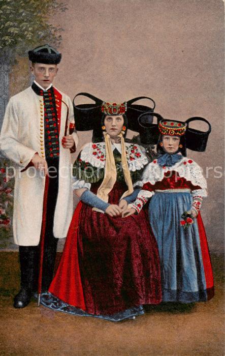 Schaumburg-Lippe Volkstrachten Bueckenburg Nr 64 Litho
