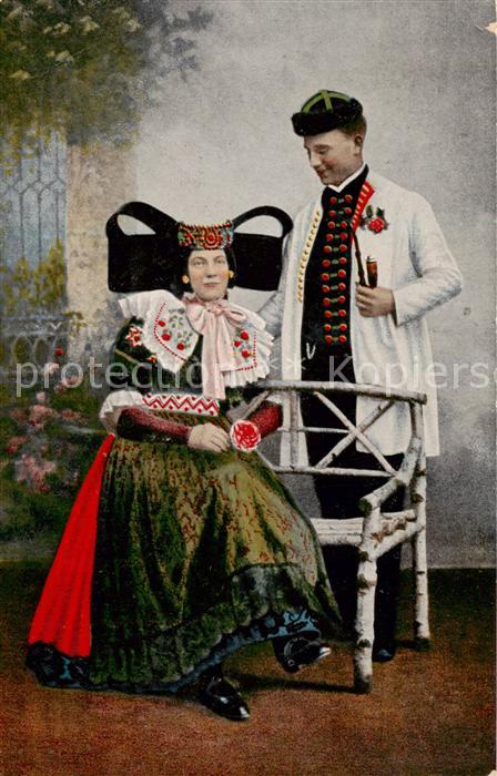 Schaumburg-Lippe Volkstrachten Litho