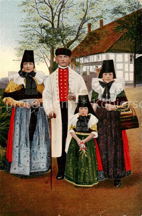 Schaumburg-Lippe Volkstrachten Litho