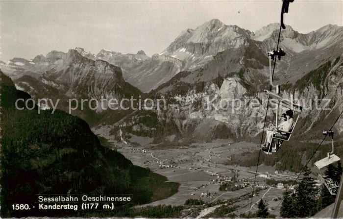 Sessellift Chairlift Telesiege Oeschinensee Kandersteg