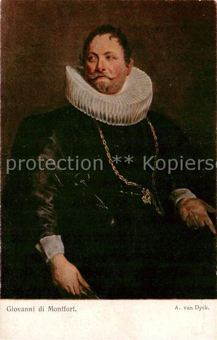 Kuenstlerkarte Giovani di Montfort Litho