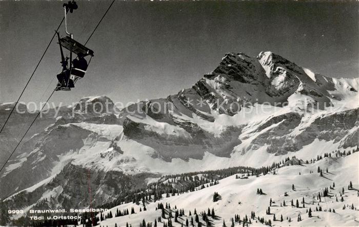 Sessellift Chairlift Telesiege Braunwald Toedi Ortstock