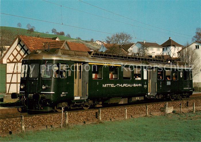 Eisenbahn Railway Chemin de Fer Mittelthurgaubahn MThB Elektrischer Triebwagen A