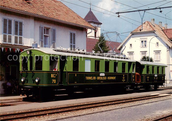 Eisenbahn Railway Chemin de Fer Chemins de fer Jura CJ Elektrischer Triebwagen B