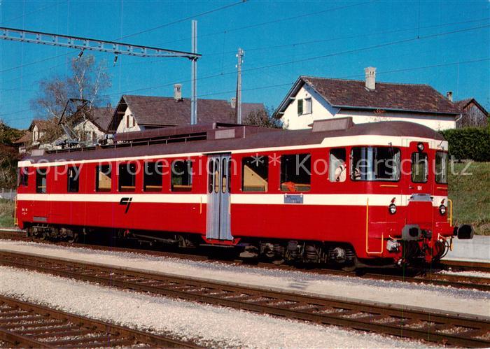 Eisenbahn Railway Chemin de Fer Chemins de du Jura CJ Elektrischer Triebwagen BD