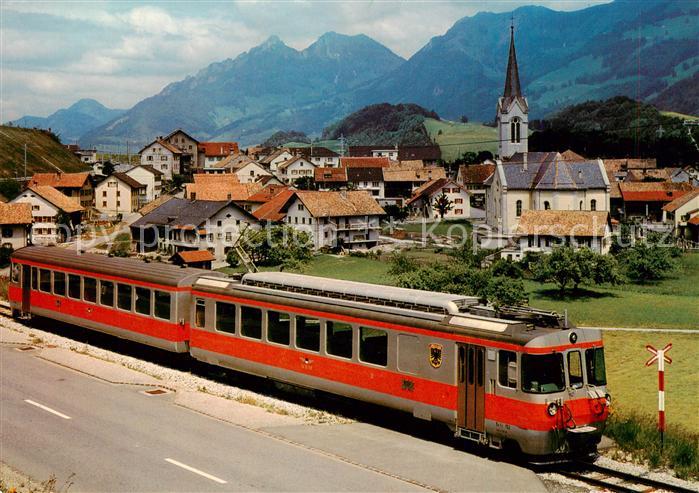 Eisenbahn Railway Chemin de Fer Freiburger Bahnen Greyerz GFM Pendelzug Be 4/4 1