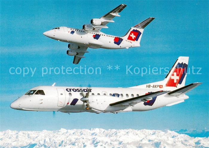 Flugzeuge Zivil Crossair Avro RJ 85 Jumbolino Saab 350 Cityliner