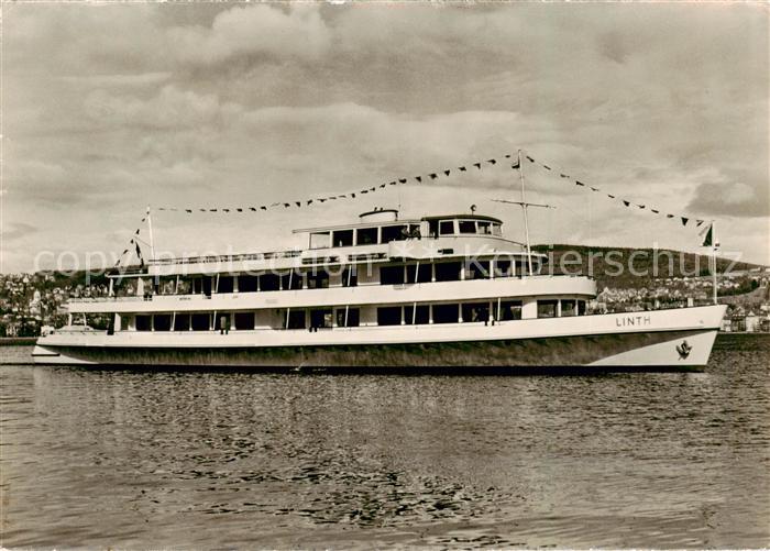 Dampfer Binnenschifffahrt Zueriechersee M.S. LINTH