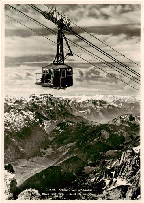 Seilbahn Cable-Car Telepherique Saentis Schwebebahn Buffet Schwaegalp