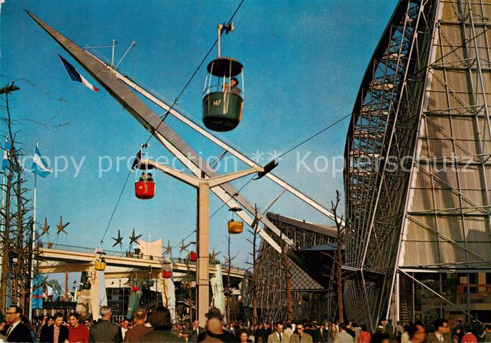 Exposition Universelle Bruxelles 1958 Der Pavillon von Frankreich Profilansicht