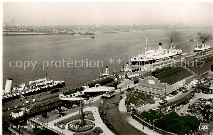 Liverpool  UK The River Mersey and Landing Stage