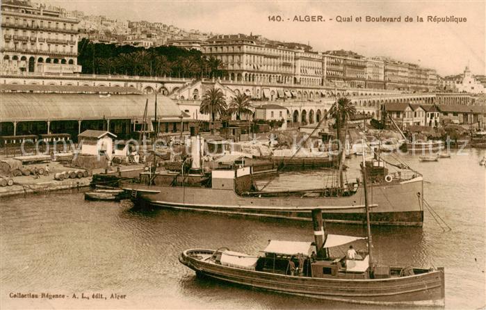 Alger Algerien Quai et Boulevard de la Republique