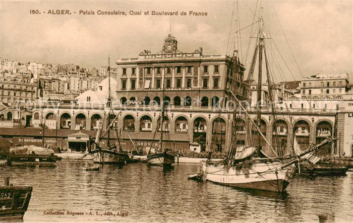 Alger Algerien Palais Consulaire Quai et Boulevard de