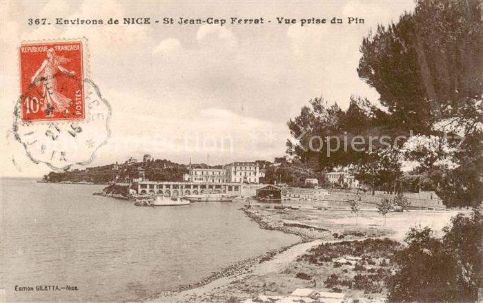 Nice  06 Nizza St Jean Cap Ferrat Vue prise du Pin