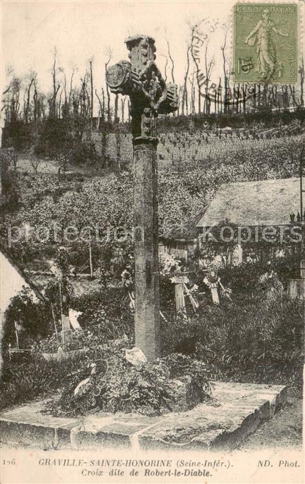 Graville-Sainte-Honorine 76 Seine-Mariti Croix dite de Robert le Diable