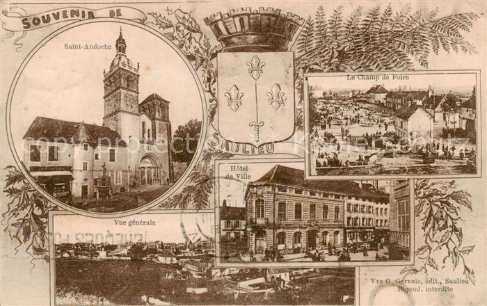 Saulieu Saint Andoche Vue generale Hotel de Ville Le Champ de Foire