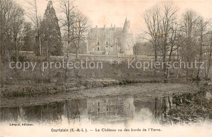 Courtalain Courtalin 28 Eure-et-Loir Le Chateau vu des bords de l'Yerre